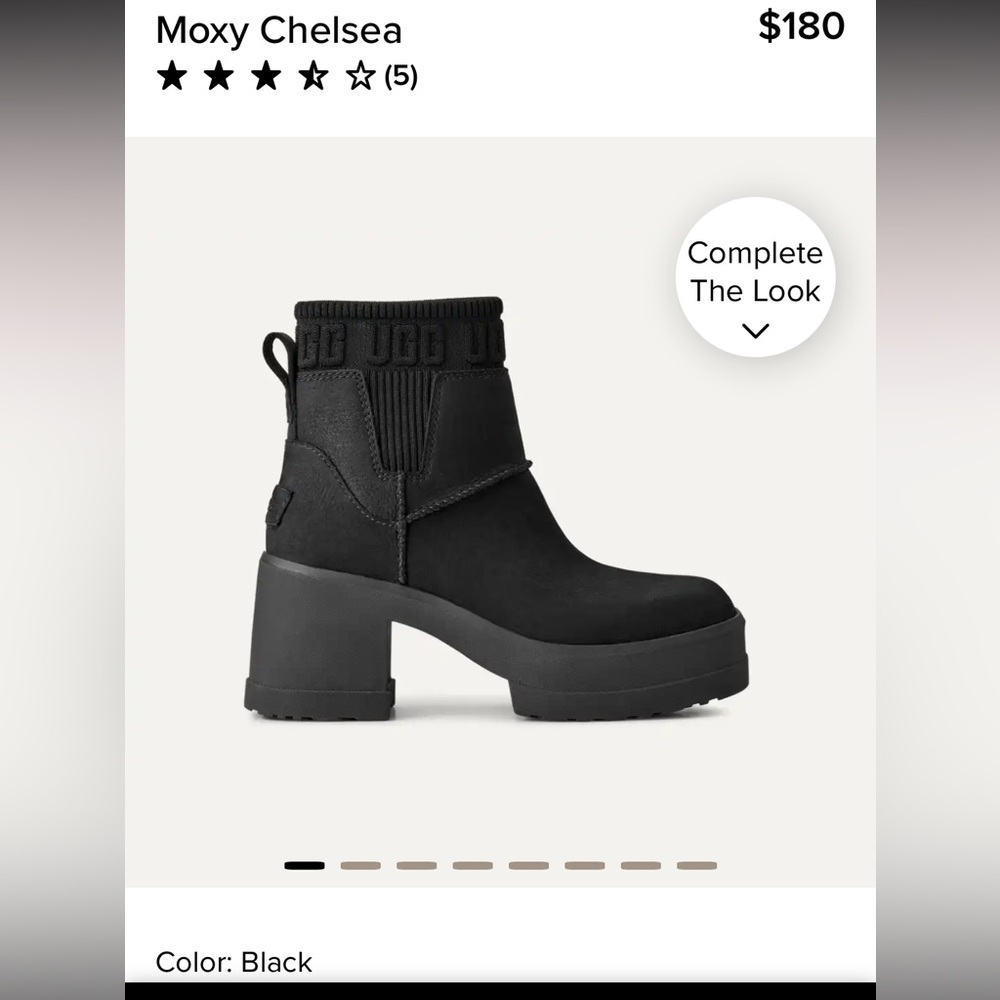 UGG Moxy Chelsea Black Ankle Boots